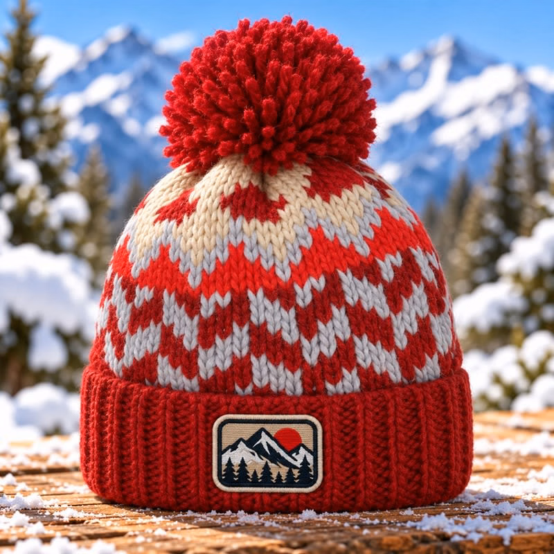 Adorn Acrylic Beanies With Pom