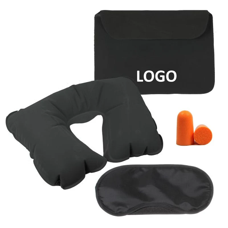 Pillow Ear Plug and Eye Mask Travel Set 1
