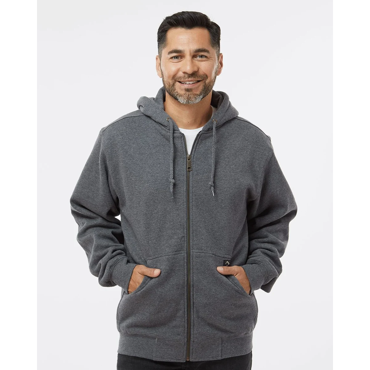 Men's Crossfire Heavyweight Power Fleece Hooded Jacket with Thermal Lining - 7033 1