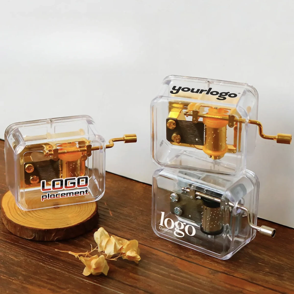 Transparent Music Box Hand - Operated Branded Giveaway 1