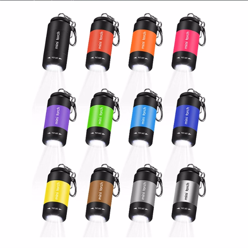 Mini Keychain Flashlight USB Torch Rechargeable