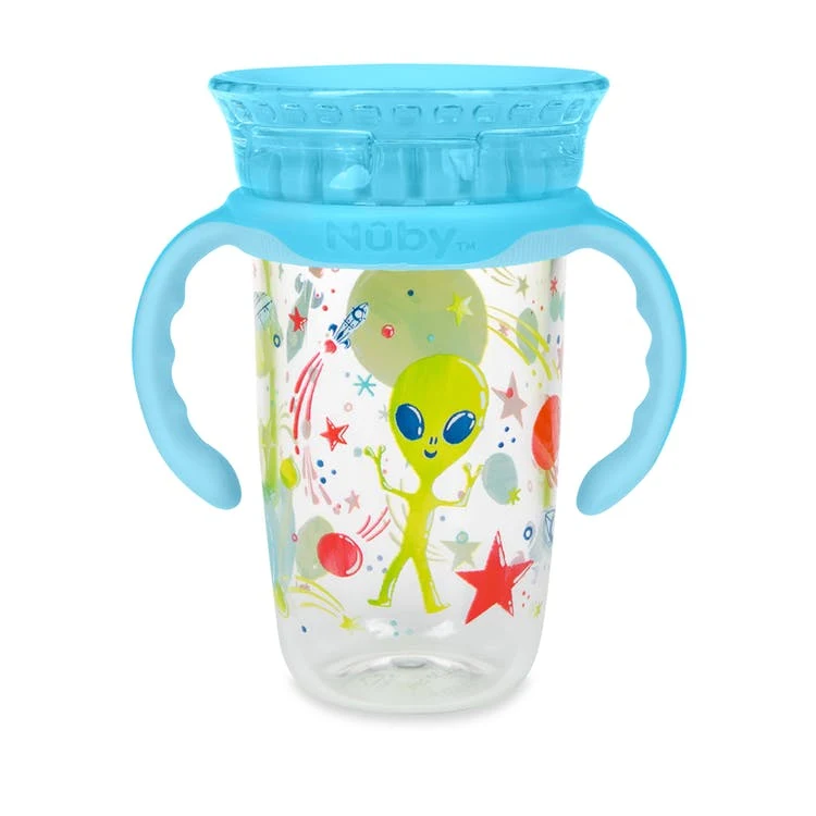 Nuby 2 Stage Tumblers - 10 oz Light Blue Space 1