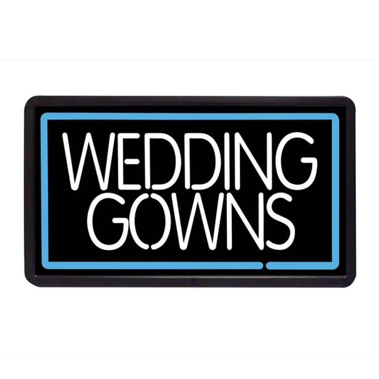 Wedding Gowns 13" x 24" Simulated Neon Sign 1
