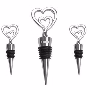 Elegant Dual Hearts Wine Cork Stopper