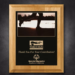 Alder Wood Plaque with Sublimated Plate