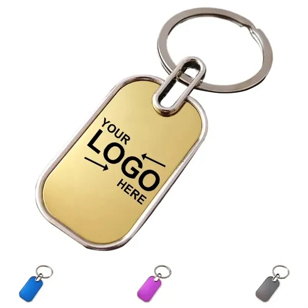 Custom Metal Alloy Keychain with Engraved Signboard — Corporate Anniversary Gift 1