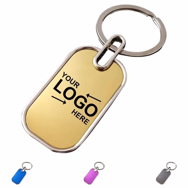Custom Metal Alloy Keychain with Engraved Signboard — Corporate Anniversary Gift