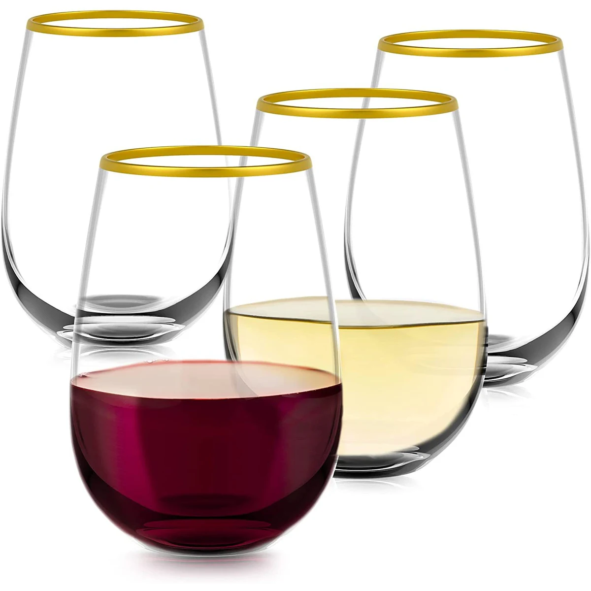 16 Oz Clear Gold Rim Disposable Cup 1
