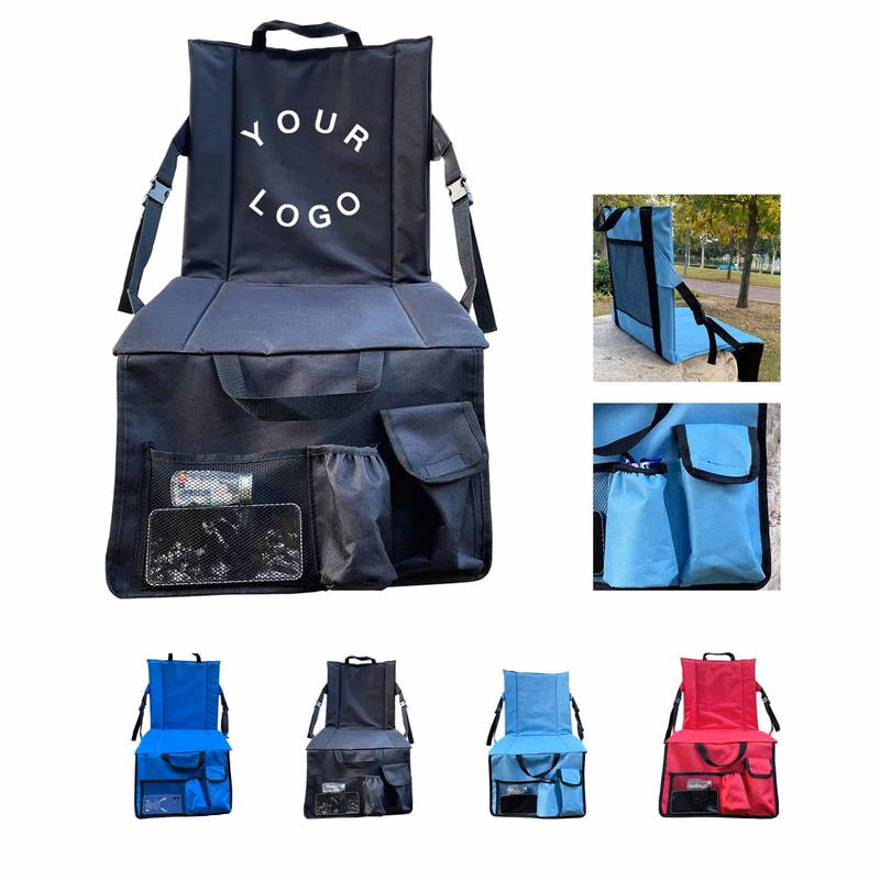 Oxford Seat Cushion with Pockets and Straps