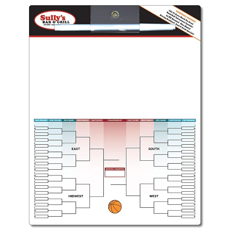 Write-On/Wipe-Off Bracket Board - 8.5x11 Laminated - 14 pt. 1