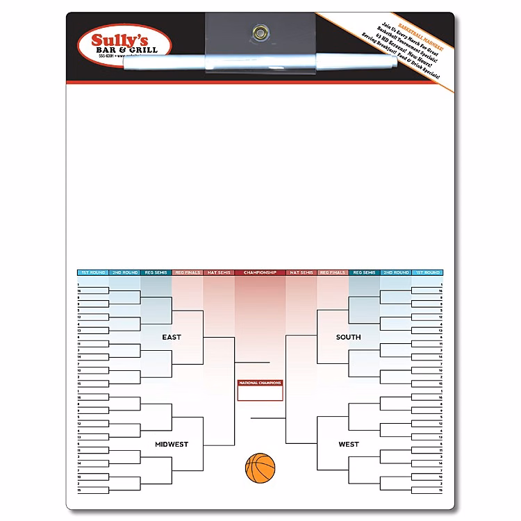 Write-On/Wipe-Off Bracket Board - 8.5x11 Laminated - 14 pt.