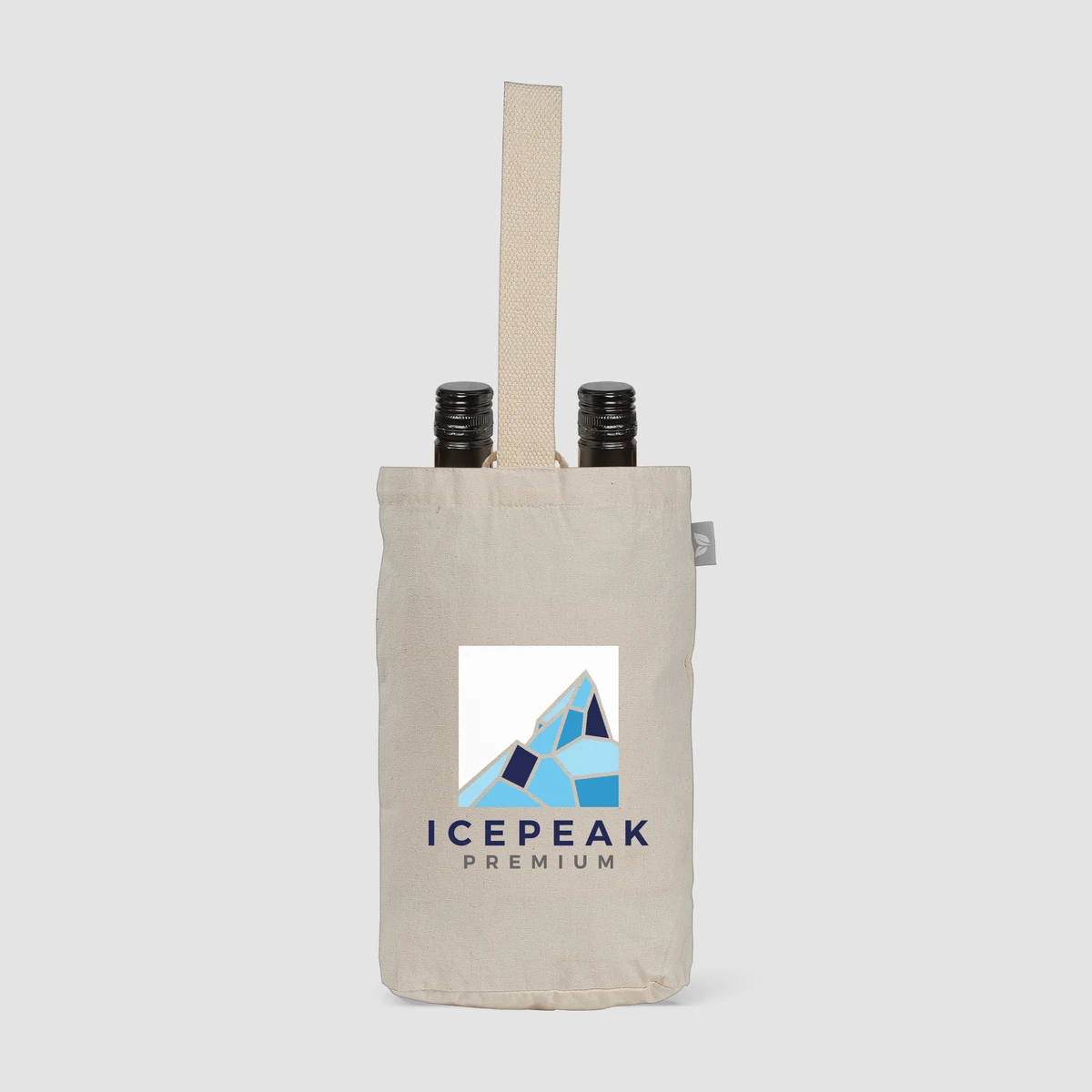 Tango - Dual-Bottle Wine Tote Bag - 8 oz. Recycled Cotton Blend, custom tote bag with logo imprint 1