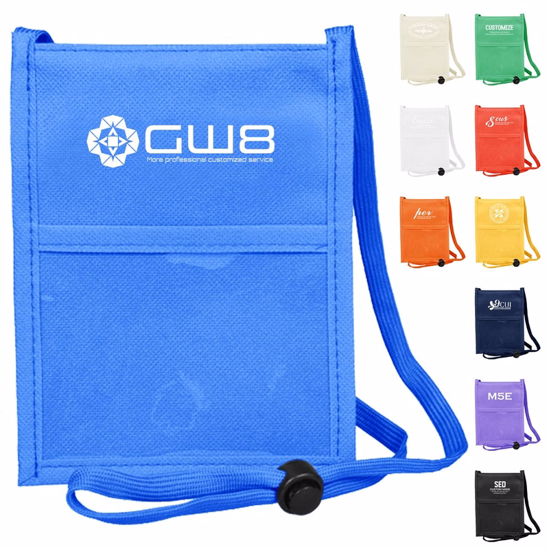 Convention Badge Holder ID Card Bag With Lanyard