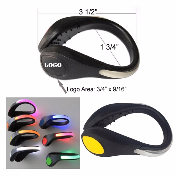 Custom LED Shoe Clip with Flashing or Steady Light — Outdoor Safety Accessory