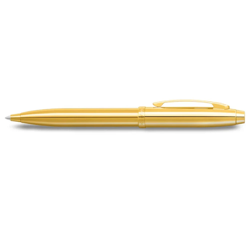 SHEAFFER® 100 9372 Glossy PVD Gold Trim Executive Ballpoint Pen w/ Gift Box 1