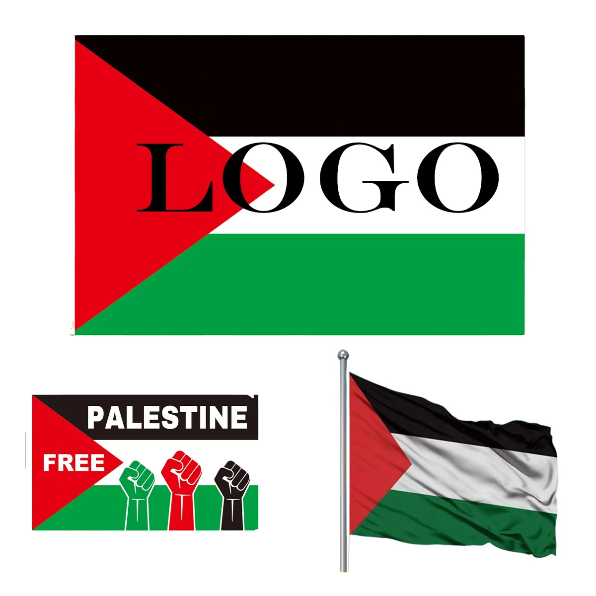 Spring Polyester Fabric Flag 1