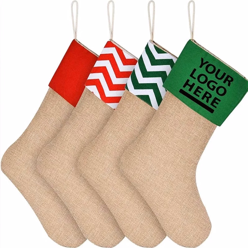 Burlap Christmas Stocking