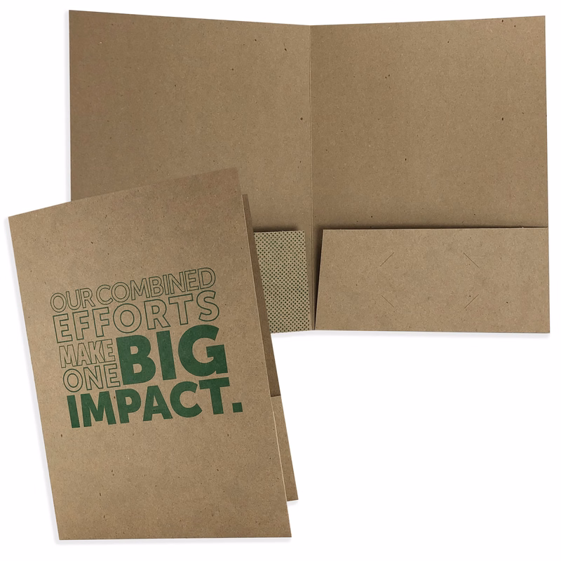 Recycled Quick Ship Pocket Folder Printed One Color
