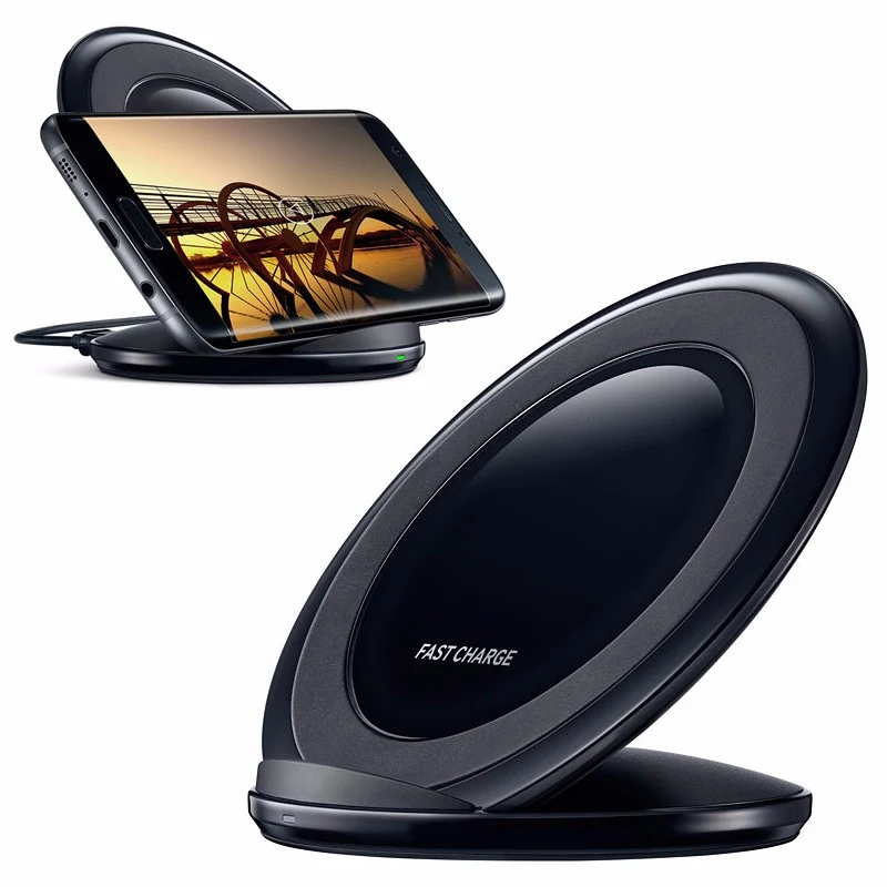 Round Wireless Charger with Stand, 10W 1