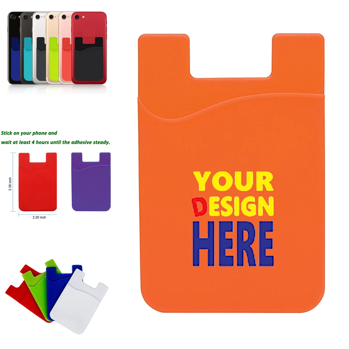 MOQ50Pcs Silicone Phone Wallet 1