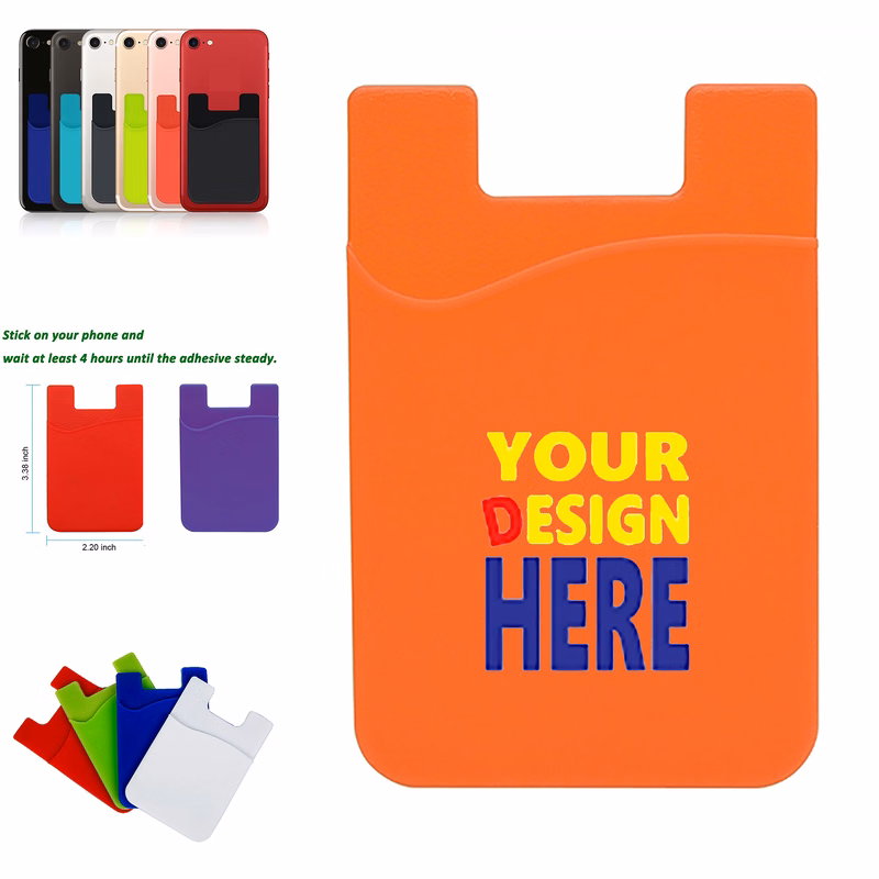 MOQ50Pcs Silicone Phone Wallet