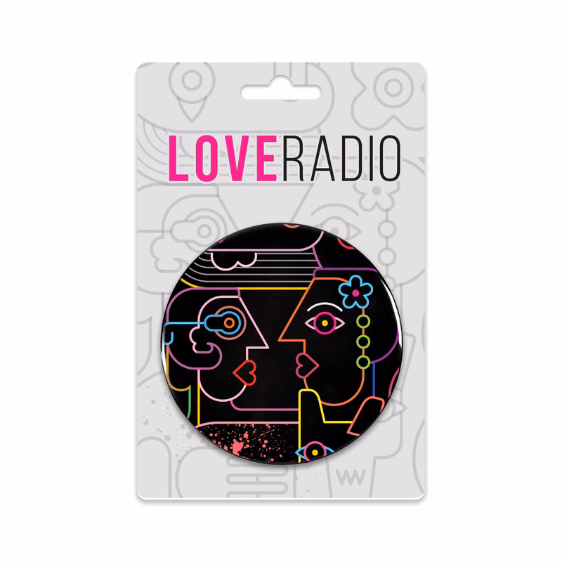 One 3" Pin-Back Button on Backing Card