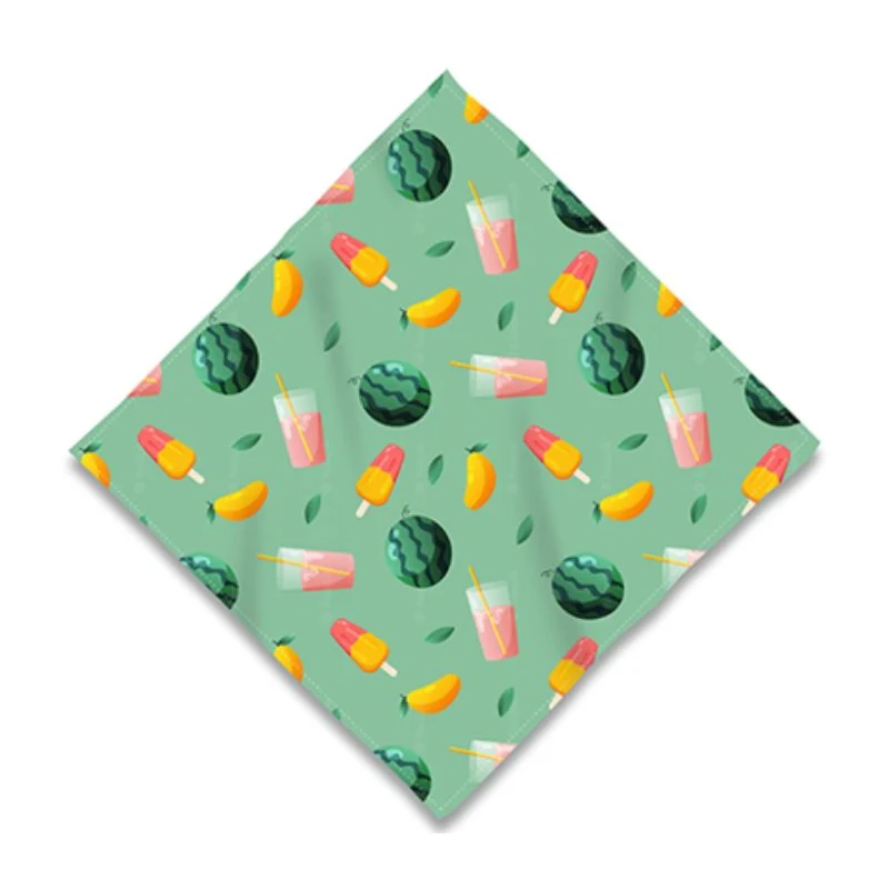 Polyester Hemmed Reusable Face Bandana 1
