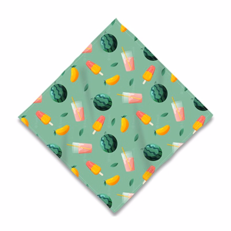 Polyester Hemmed Reusable Face Bandana