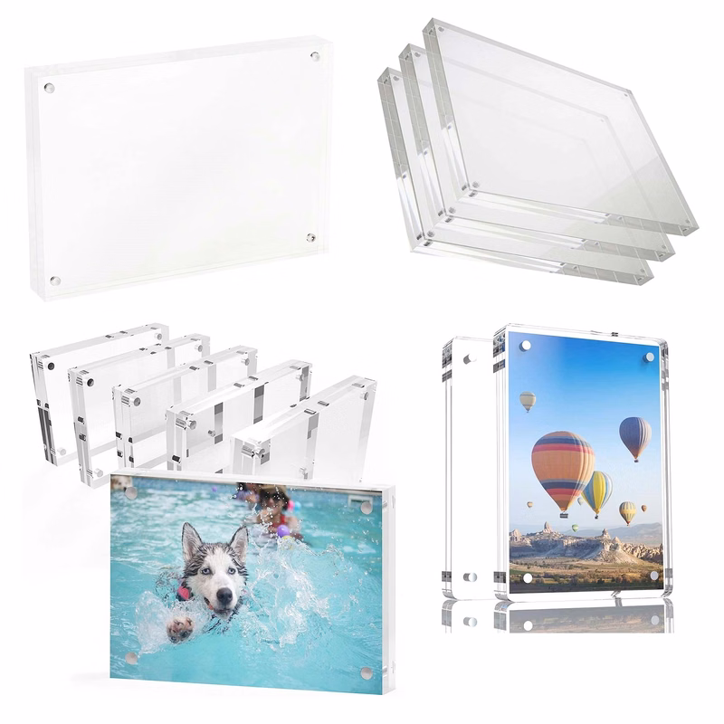 7" Clear Acrylic Photo Frame Double Sided