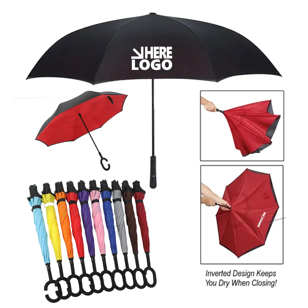 MOQ 50 Inverted Umbrella Double Laye 1