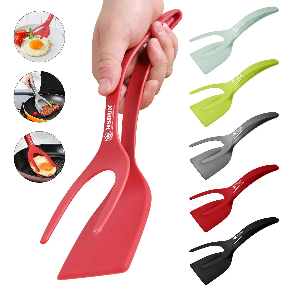 12" Nylon Steak Spatula Tongs 1