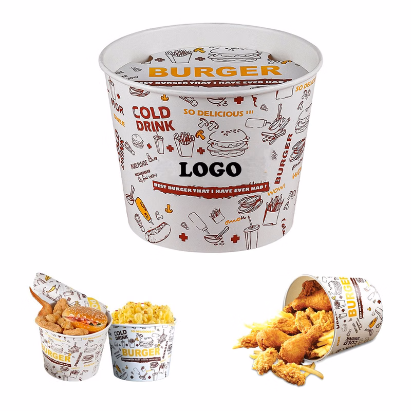 MOQ 500 pcs 85 Oz Printed Food Pail