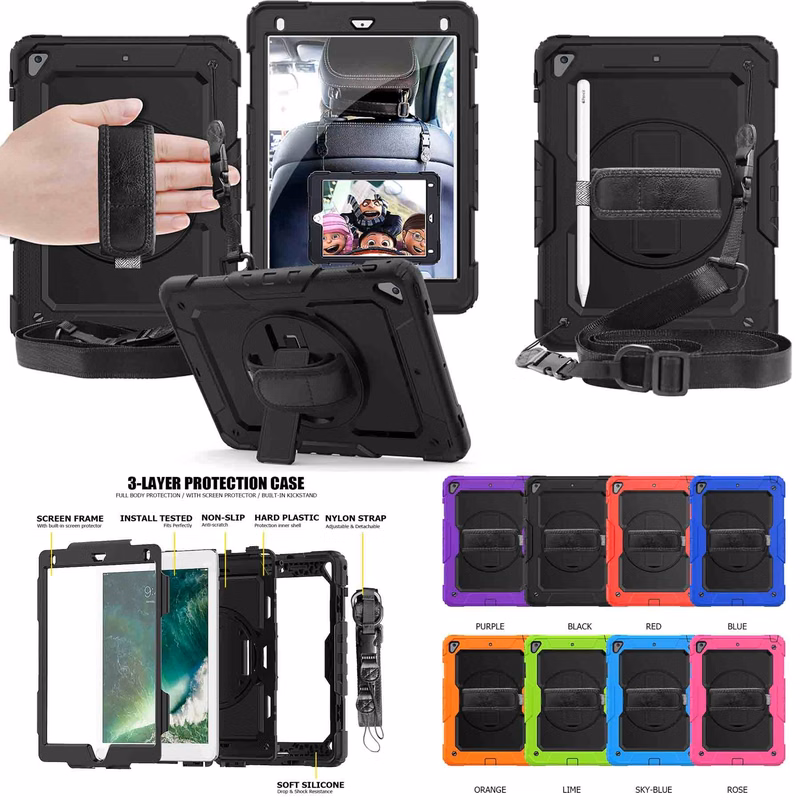 iBank® iPad Air 3 Protective Rugged Case with Kickstand & Shoulder Strap