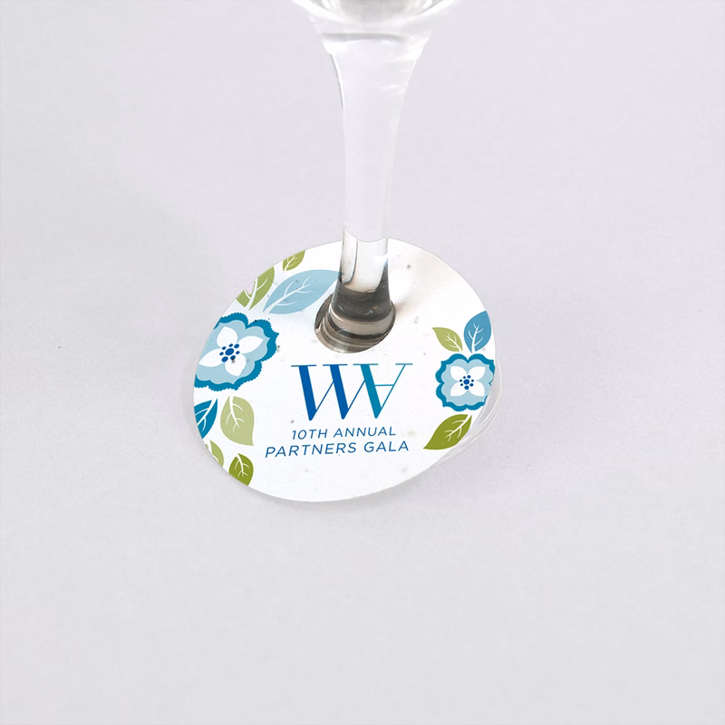 Single-Sided Wine Glass Tags