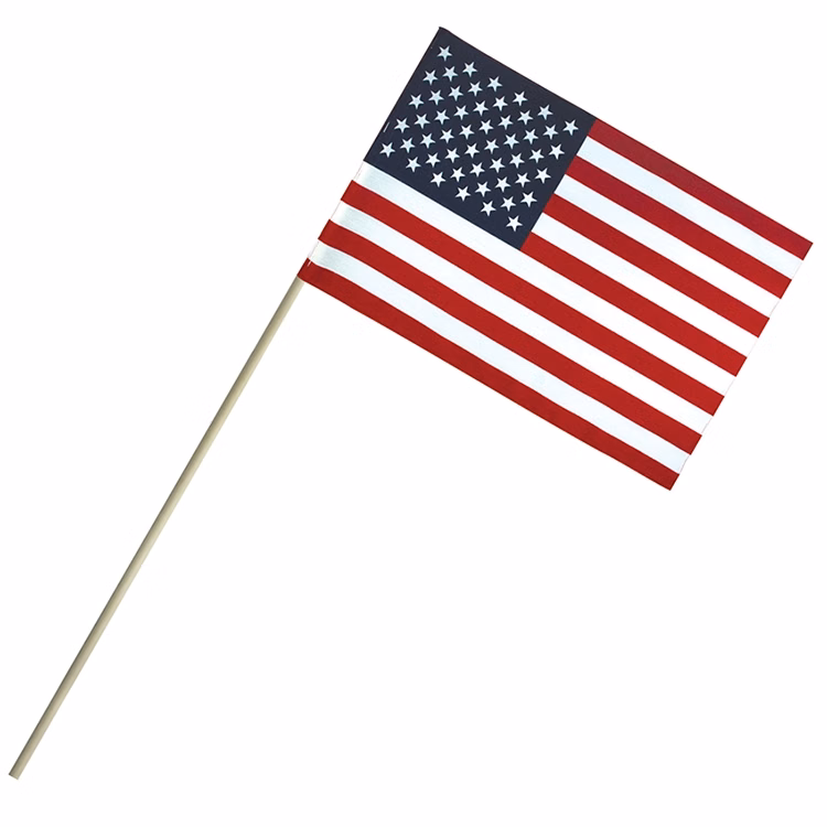 6" x 9" Economy Cotton U.S. Stick Flags on a 18" Dowel