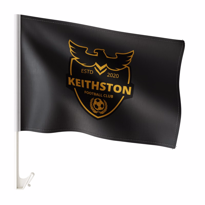 Basic Car Flag 18"x12" with 18" Premium Heavy Duty 18" Pole