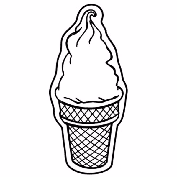 Ice Cream Cone Magnet - Full Color