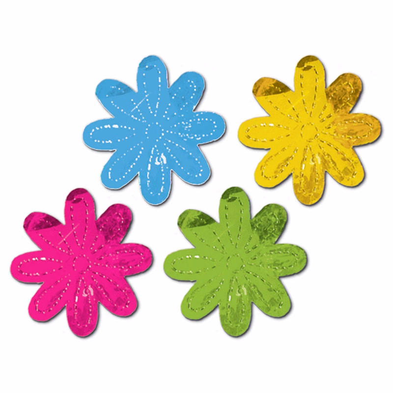 Metallic Flower Silhouettes