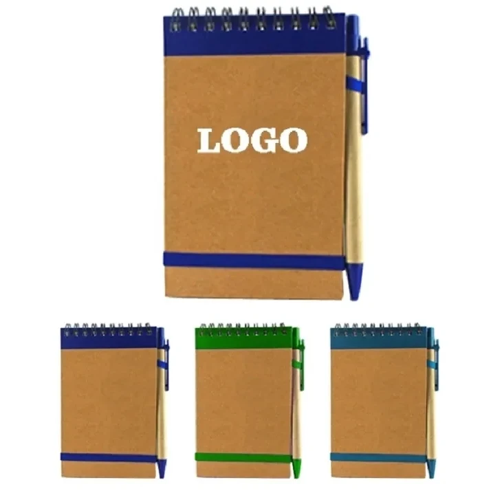 Custom Promotional Recycled Notebook With Pen 1