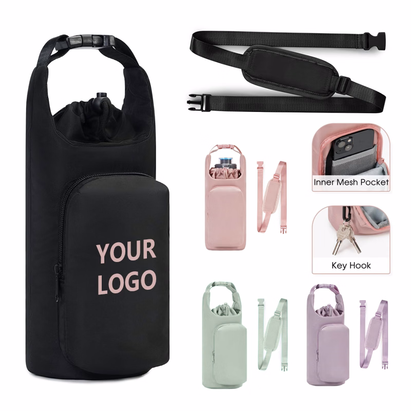 Outdoor Sports Water Bottle Bag With Mobile phone Pouch