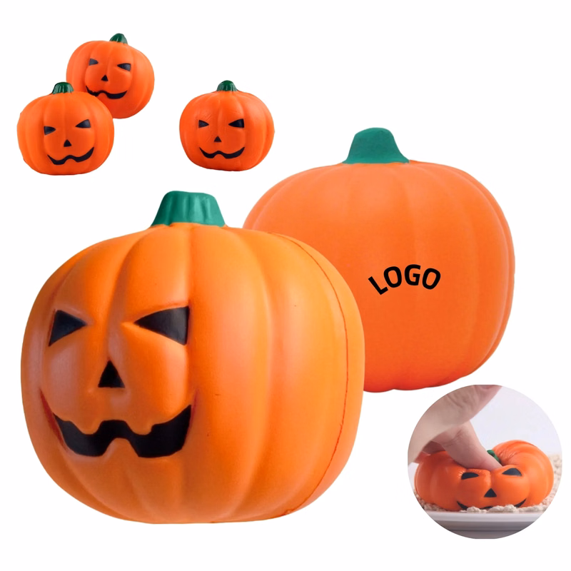 PU Halloween Pumpkin Stress Relief Ball
