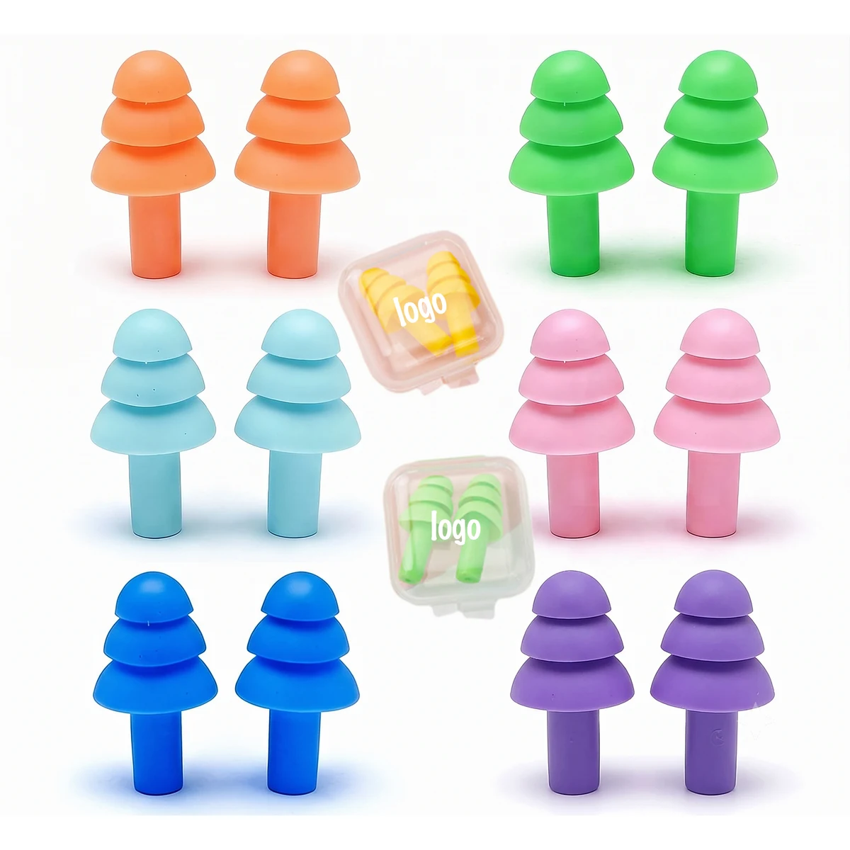 Silicone Christmas Tree Waterproof Soundproof Earplugs 1