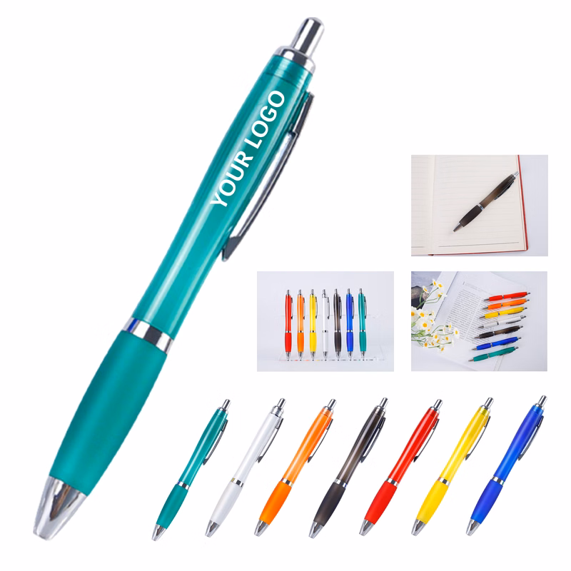Retractable Ballpoint With Rubber Grip 5.6"