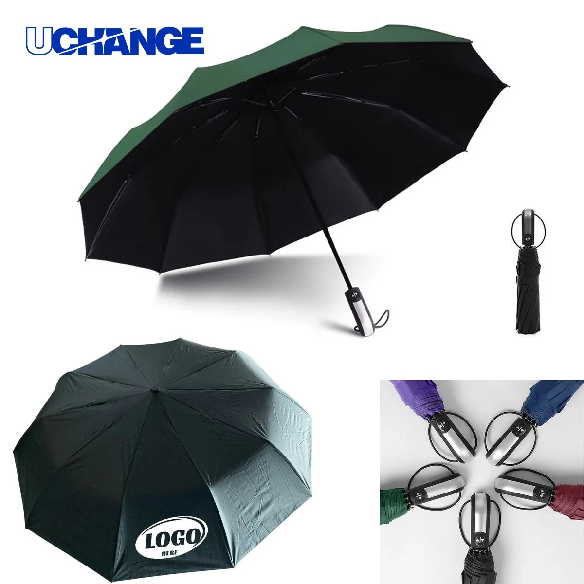 42 Inch Auto Open Folding Umbrella 1