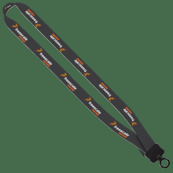 3/4" Dye-Sublimated Stretchy Elastic Lanyard with Plastic Clamshell and Plastic O-Ring