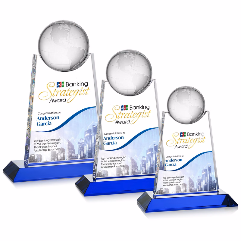 Netherford Globe VividPrint™ Award - Blue