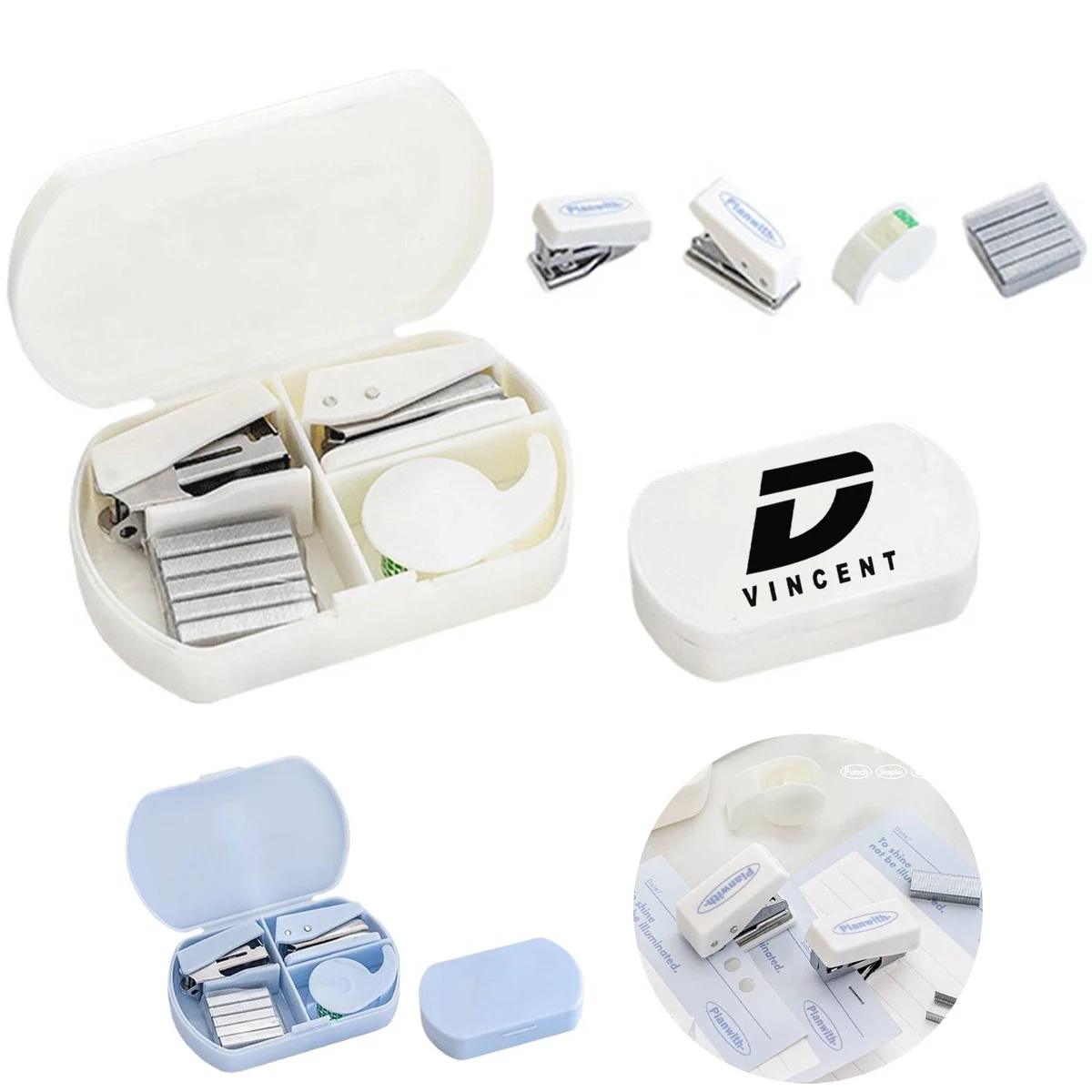 Hole Punch Stapler Tape Case Set 1