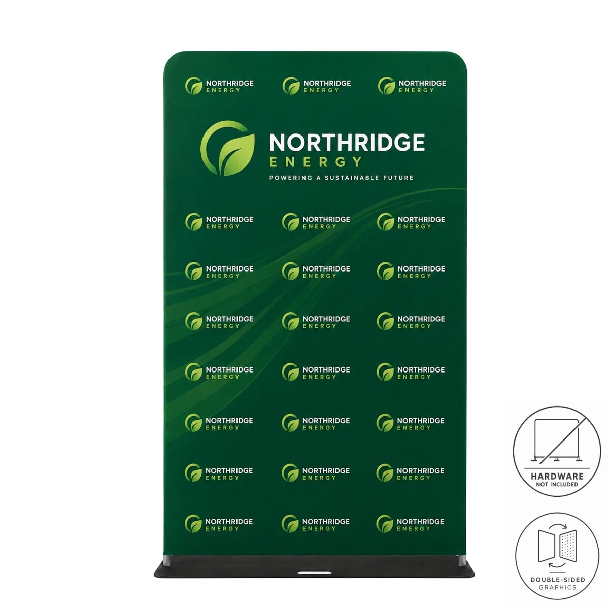 Replacement Graphics Double Sided 4'W x 90"H EuroFit Tension Fabric Slip on Cover, NO SETUP 1