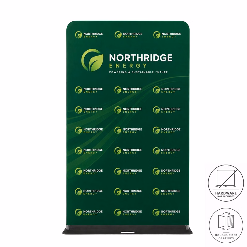 Replacement Graphics Double Sided 4'W x 90"H EuroFit Tension Fabric Slip on Cover, NO SETUP
