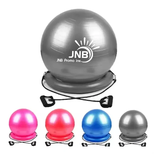 Yoga Ball Chair with Dual Resistance Bands 1